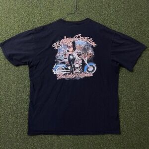 Harley Davidson Graphic Black Glendale California Tee Shirt‎